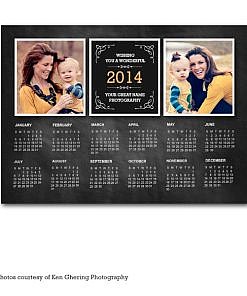 Chalky 2014 Calendar Card Template