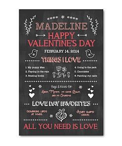 Valentine's Day Chalkboard Template