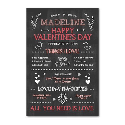 Valentine's Day Chalkboard Template