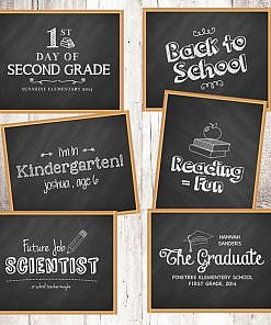 Chalkboard Signs Set - School