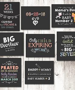 Chalkboard Signs Set - Maternity & Pregnancy