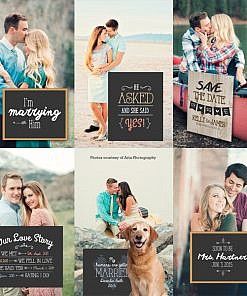 Chalkboard Signs Set - Engagement