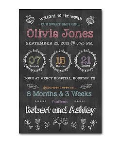 Newborn Chalkboard Template