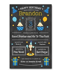 Birthday Boy Chalkboard Template