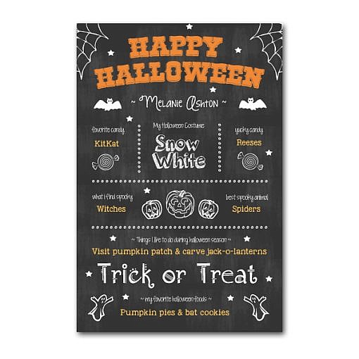 Halloween Chalkboard Template