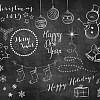 Holiday Doodle Chalkboard Overlays