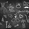 Wedding Doodle Chalkboard Overlays