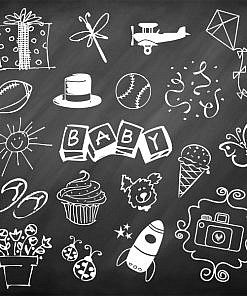 Fun Doodle Chalkboard Overlays