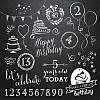 Birthday Doodle Chalkboard Overlays