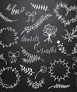 Laurel & Wreaths Doodle Overlays