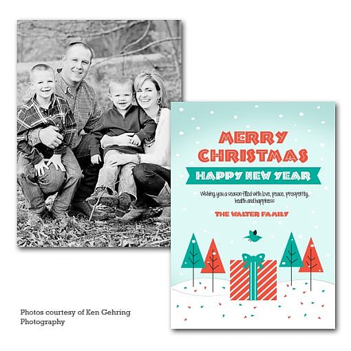 Season Trees Holiday Card Template