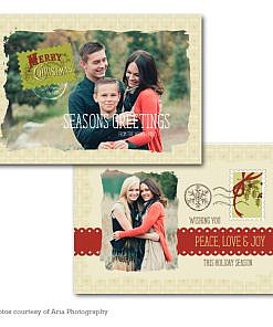 Season Greetings Holiday Card Template