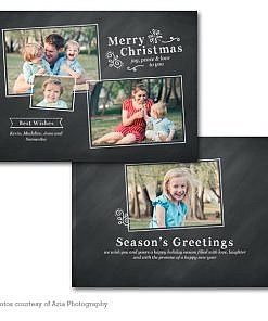 Holly Days Holiday Card Template