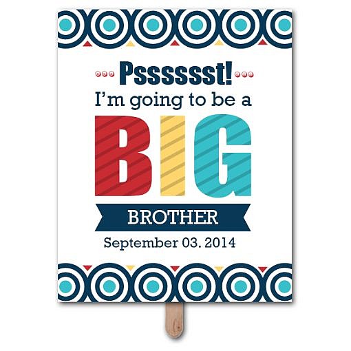 Big Sibling Pregnancy Announcement Photo Prop Template