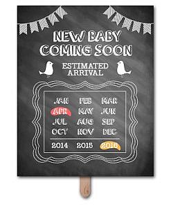 Coming Soon Pregnancy Announcement Photo Prop Template