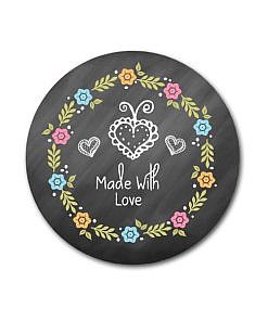 Made With Love Sticker Template