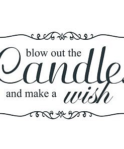 Candle Wish Word Art