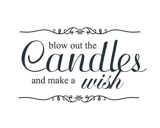 Candle Wish Word Art