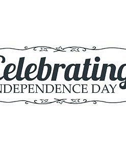 Celebrating Independence July Word Art