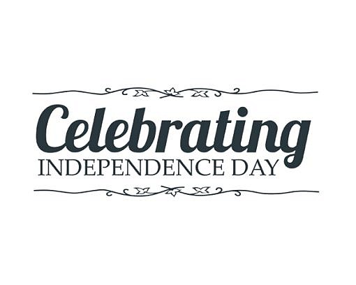 Celebrating Independence July Word Art