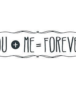 You + Me Word Art