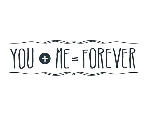 You + Me Word Art