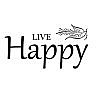 Live Happy Word Art