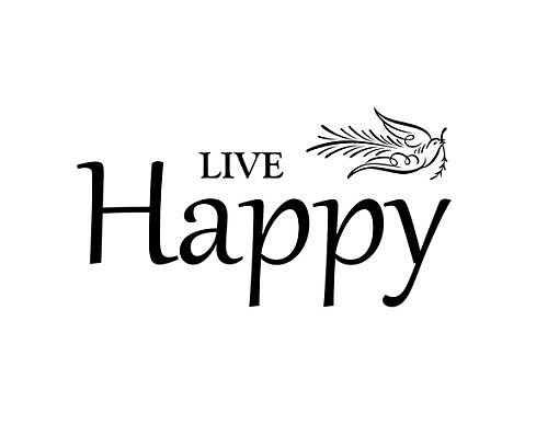 Live Happy Word Art