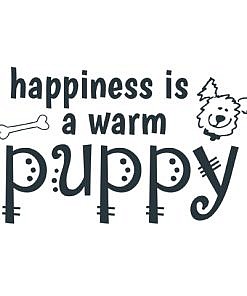 Happiness Puppy Word Art