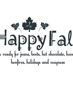 Happy Fall Word Art