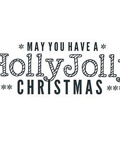 Holly Jolly Word Art