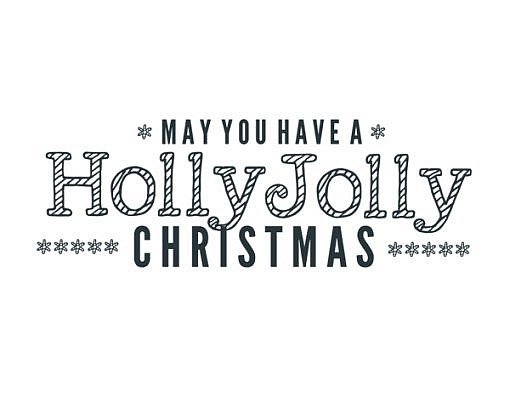 Holly Jolly Word Art