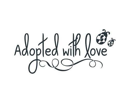 Adopted With Love Word Art