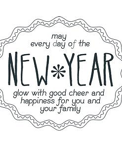 New Year Family Word Art