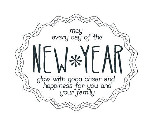 New Year Family Word Art