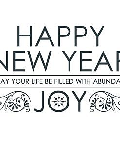 New Year Joy Word Art