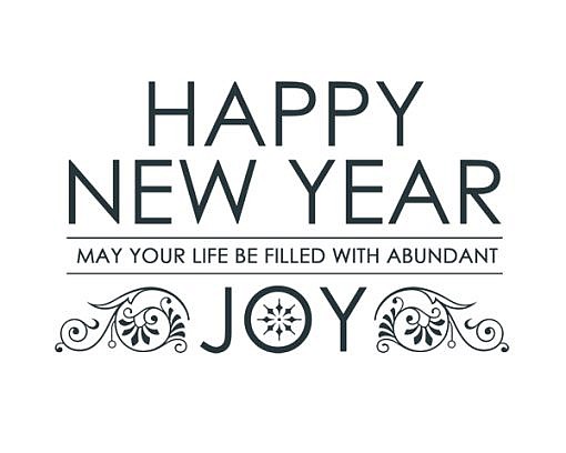 New Year Joy Word Art