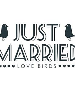 Just Married Word Art