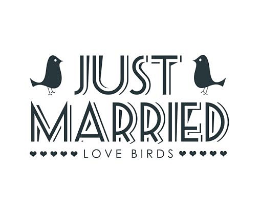 Just Married Word Art