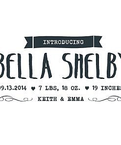 Bella Shelby Word Art