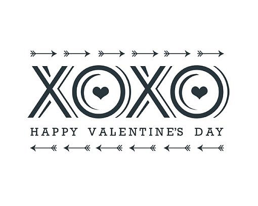 XOXO Valentine's Day Word Art