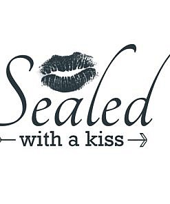 Sealed With A Kiss Day Word Art