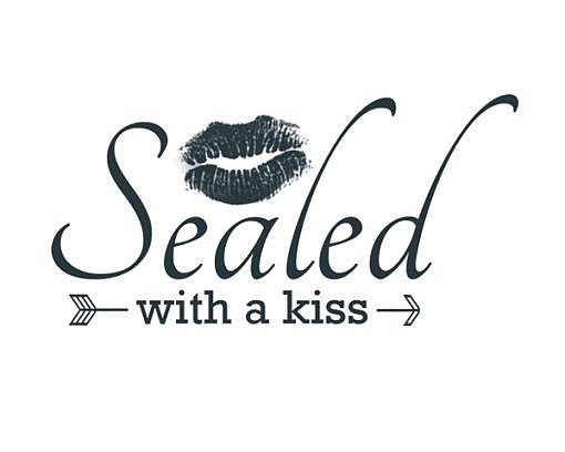 Sealed With A Kiss Day Word Art