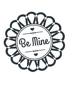 Be Mine Kiss Day Word Art