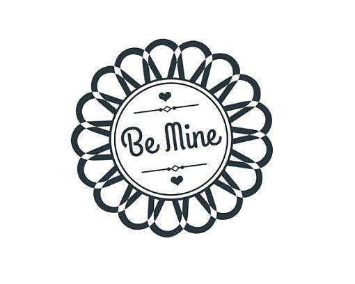 Be Mine Kiss Day Word Art