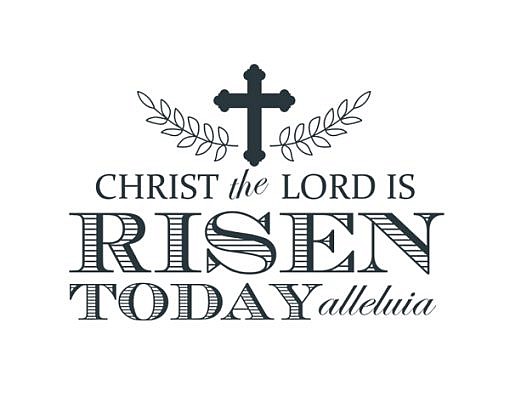 Risen Today Word Art