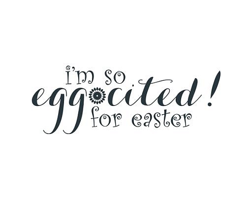 Eggcited Word Art