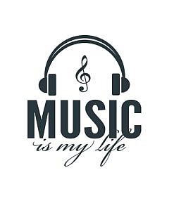 Music Is My Life Word Art