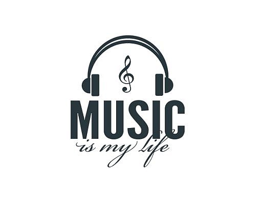 Music Is My Life Word Art