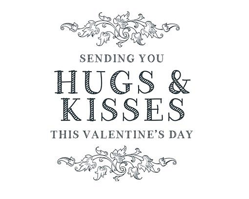 Hugs & Kisses Word Art